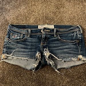 Hollister Low Rise Denim distressed shorts